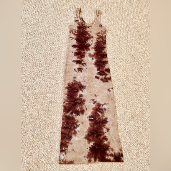 Enza Costa Rib Tank MIDI Dress in Coffee Patina - Picture 4 of 7